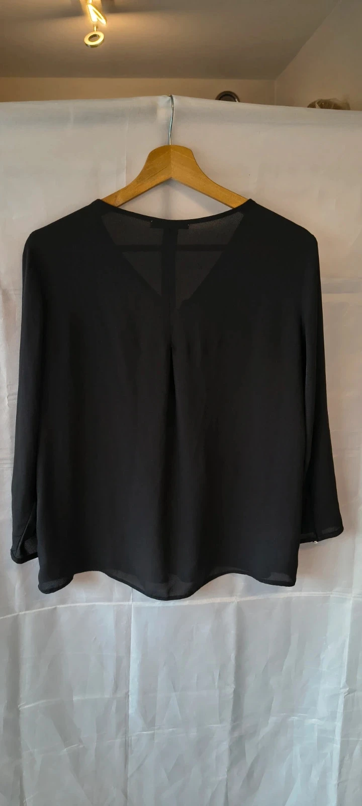 Blusa preta Bershka com zíper elegante – tamanho L – look elegante |#291 – photo 4